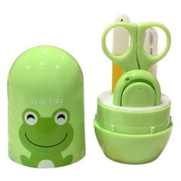 Joy Buzz 4 in 1 Baby Nail Clipper kit with Cute Case Nail Clipper Scissors Tweezers & Baby Nail File Set for Kids - Green frog-image-54