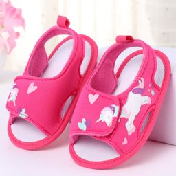 Cute Walk by Babyhug Velcro Closure Booties With Watermelon Print - Blue & Fuchsia-image-35