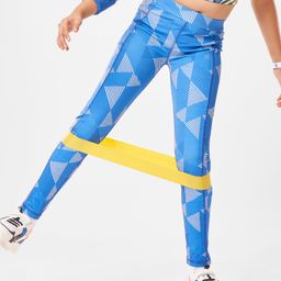 Pine Active Full Length Super Stretch Leggings Abstract Print - Blue-image-14