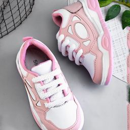 Steprite Colour Blocked Lace Up Sneakers - Pink-image-87
