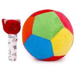 SnugglePuff Kitty Rattle (Two Sounds) & 20cm Ball Combo  Multicolor-11