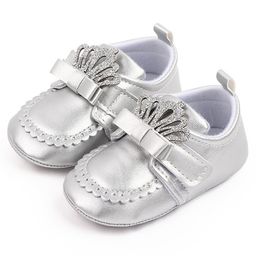 KIDLINGSS Glittered Crown Applique Booties - Silver-image-63
