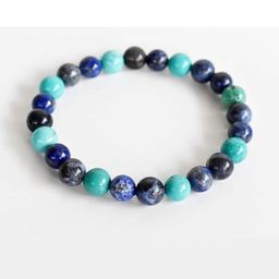 VIBESLE Unisex Crystals Turquoise Sodalite Bracelet-77