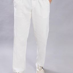 THE BEETEL HOUSE Men Relaxed Loose Fit Easy Wash Trousers-picture-47