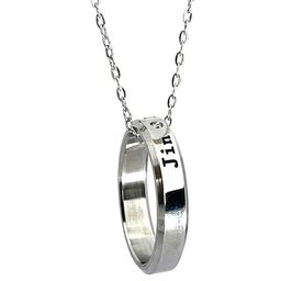 Vientiq Men 925 Sterling Silver-Plated Stone Studded Ring Circular Pendant With Chain-47