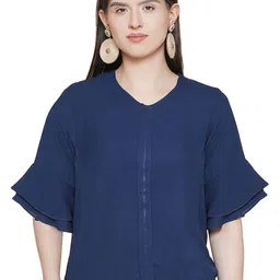 JAKANARY Bell Sleeve Georgette Top-image-96