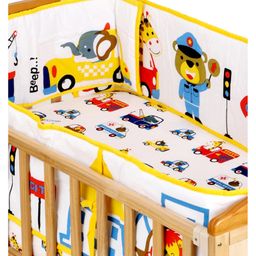 The Mom Store Beep Beep 4 Section Crib Rails Protector Bumper Set - Multioclour image 3