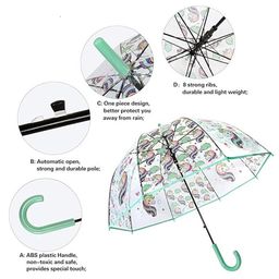CHAATEWALA Born To Be A Unicorn Text & Unicorn Printed Umbrella - Multi Colour image 3