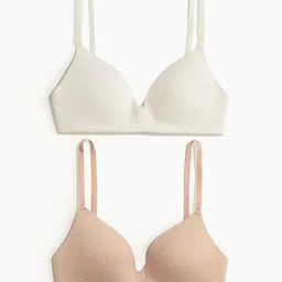 H&M 2-Pack Cotton Padded Non-Wired Bras-41