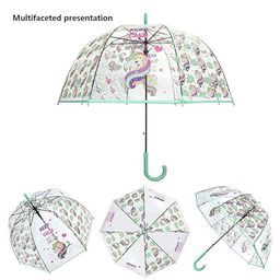 CHAATEWALA Born To Be A Unicorn Text & Unicorn Printed Umbrella - Multi Colour image 4