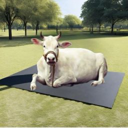 A29Black Cow Mat For all animals, BPA Free, Easy Clean And Waterproof Size 8*5 | Cow, Hamster Pet Mat-image-58