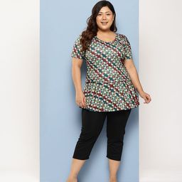 Aarika Plus Size Geometric Printed Swimming Dress-picture-48