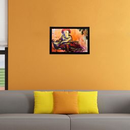 eCraftIndia Multicoloured Lord Ganesha UV Framed Wall Art-image-44