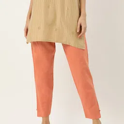 HASRI Women Solid Pure Cotton Trousers-picture-41