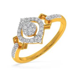 Kisna Diamond & Gold Jewellery Naomi 14k (585) Diamond & Gold Ring For Women-picture-0