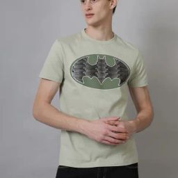 Free Authority Grey Batman Printed Regular Fit T-Shirt-image-58