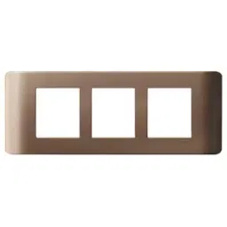 Schneider Zencelo 6 Module Silver Bronze Grid and Cover Frame, IN8406C(SZ) - Pack of 5-24