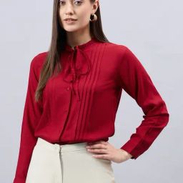 Style Quotient Maroon Rayon Regular Fit Shirt-image-84