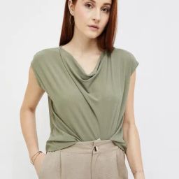 Code by Lifestyle Sage Green Regular Fit Top-image-50