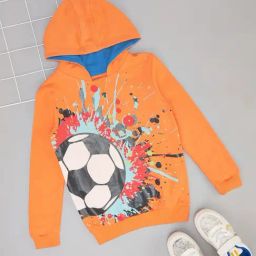 Pantaloons Junior Boys Orange Cotton Printed Sweatshirts-image-37