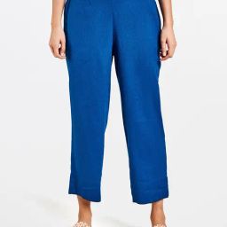 Global Desi Indigo Regular Fit Trousers-image-48