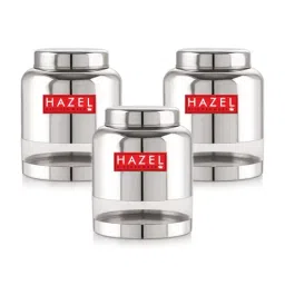 HAZEL Silver Stainless Steel Storage Containers (2000 ml) - Set of 3-35