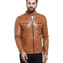 Teakwood Leathers Tan Comfort Fit Jacket-image-19