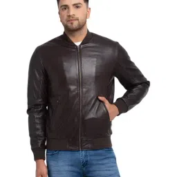 Teakwood Leathers Dark Brown Comfort Fit Jacket-picture-33