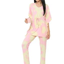 Sweet Dreams Multicolor Abstract Print Pajama Set-image-37