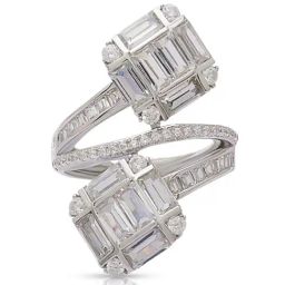Anayra 92.5 Sterling Silver Sparkling Ring for Women-picture-4