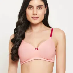 Clovia Peach Non-Wired Padded T-Shirt Bra-image-62