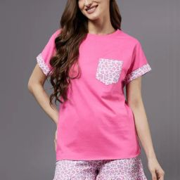 Miss Chase Off-White Cotton Printed Shorts-image-7