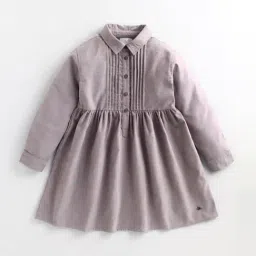 Cherry Crumble by Nitt Hyman Kids Grey Regular Fit Dress-image-11