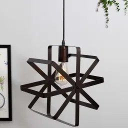 Homesake Industrial Vintage Brown Metal Rectangle-Shaped Globe Pendant Light-image-86