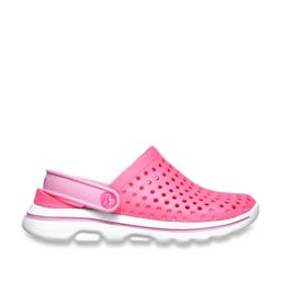 Skechers Girls GO WALK 5 - WINNING STREAK Hot Pink Pink Lifestyle Slip On Shoe-image-7