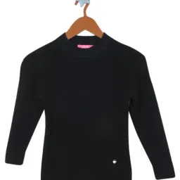 Monte Carlo Kids Black Solid Full Sleeves Top-image-14
