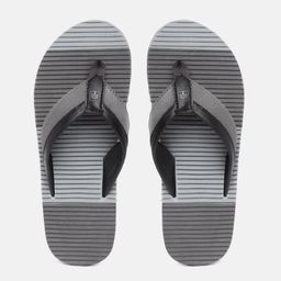 Woodland Men Grey Striped Thong Flip-Flops-image-56