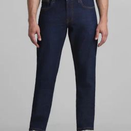 Jack & Jones Dark Blue Cotton Slim Fit Jeans-image-38