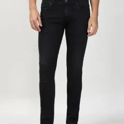 Peter England Black Cotton Skinny Fit Jeans-picture-5