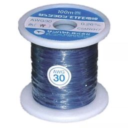 Sunhayato JUNFLON Series Hook Up Wire 100 m Blue 0.05 mm² 30 AWG ETFE Insulation, AWG30-100-U-image-78