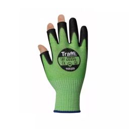 Traffi Work Gloves Black & Green Elastane Glass fibre HPPE Polyamide Abrasion Resistant Cut Resistant Size 6, TG5220 : A-TG5220-GR-6 (1 Pair)-image-77