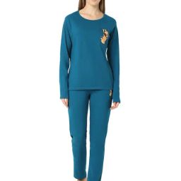 Smarty Pants Blue Cotton Regular Fit Sleepwear Robes-image-32