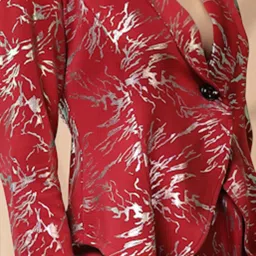 KASSUALLY Red Printed Co-Ord Set image 5