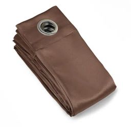 Saral Home Brown Velvet Solid Curtain-25