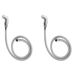 CLINTON Aris Health Faucet with Hose Pipe 1 m Stainless Steel, Rubber Chrome Finish (Pack of 2)-image-37