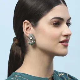Biba Green Kundan Festive Studs-picture-27