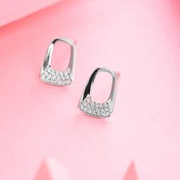 Clara 925 Silver Platinum Plated Swiss Zirconia Gemma Stud Earrings Gift for Women-image-94