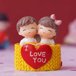 eCraftIndia Solid Polyresin Cute Couple Statue-38