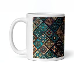 Mr UVD White & Blue Printed Ceramic Glossy Mugs Set of Cups and Mugs-image-108