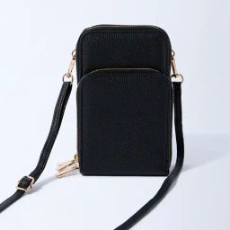 Westside Black Textured Wallet-Style Sling Bag-image-65